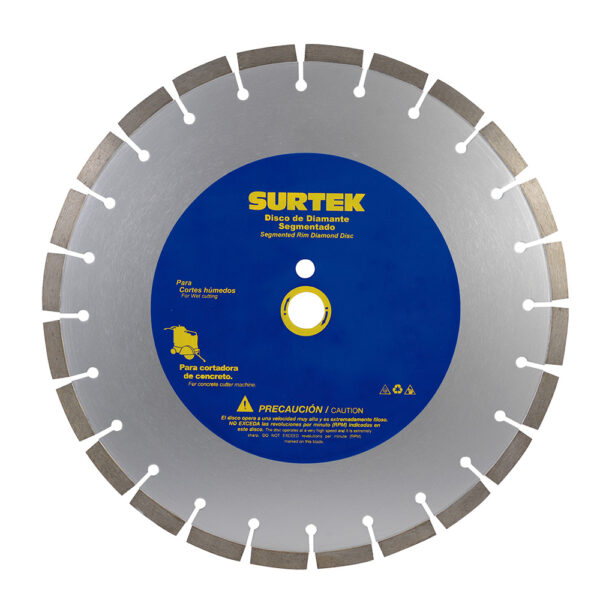 Disco de diamante para cortadora de concreto, 16" Surtek