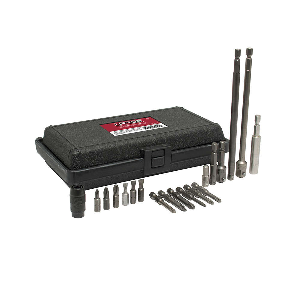 Juego de puntas y accesorios cuadro de 1/4", 19 piezas Urrea