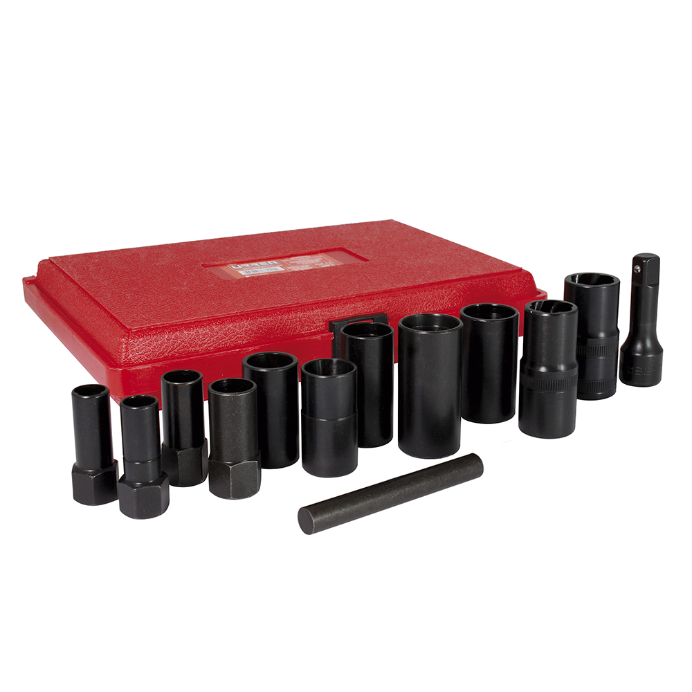 Juego de extractor tuercas barridas 3/8", 13 piezas Urrea