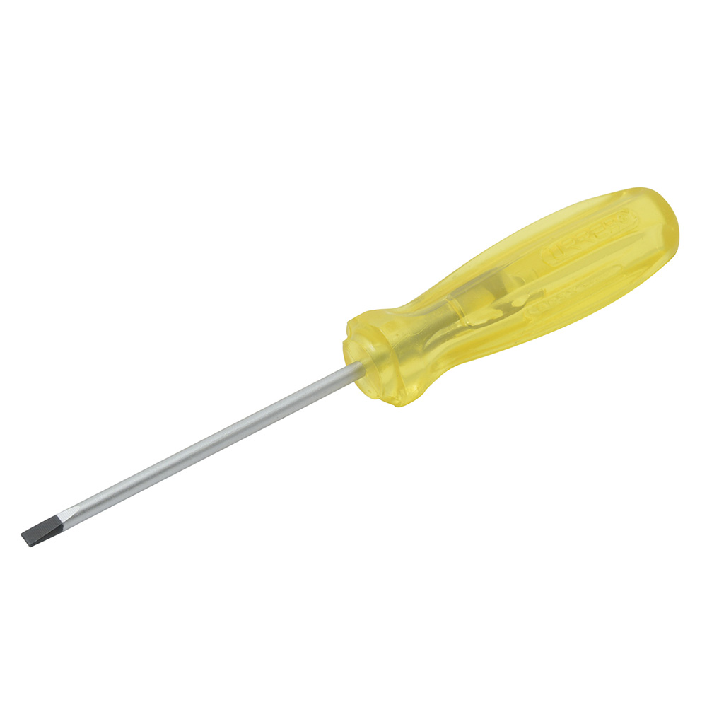 Destornillador con mango ámbar, punta cabinet barra redonda 1/4" x 10" Urrea