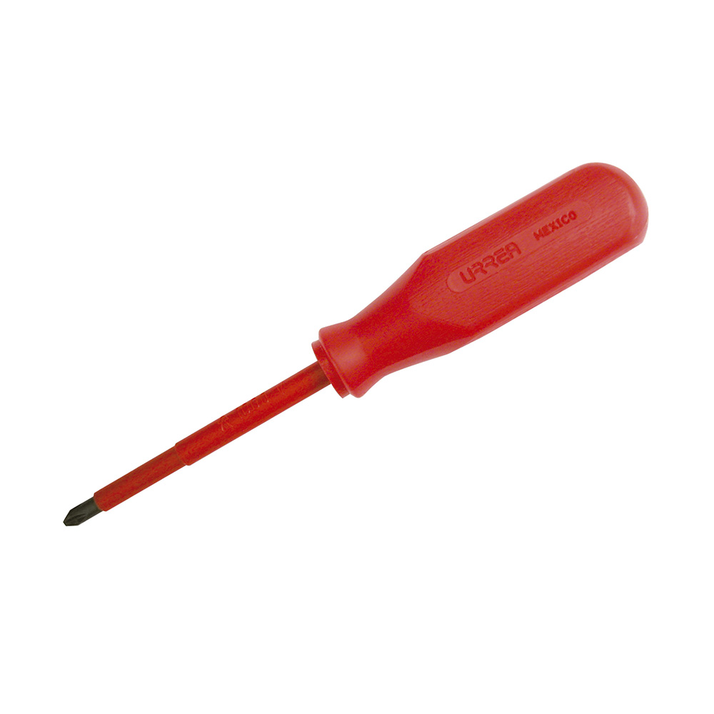 Destornillador rojo 1000 V, punta Phillips #1 x 3-5/32" Urrea
