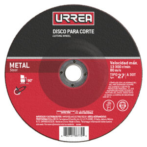 Disco abrasivo tipo 27 para metal 7" x 1/8" Urrea
