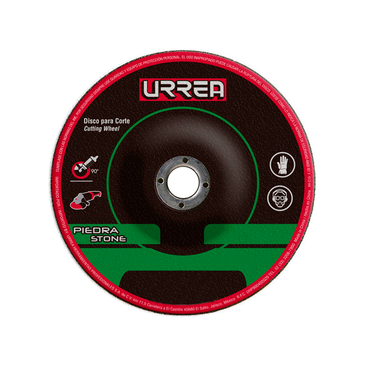 Disco abrasivo tipo 27 para piedra 9" x 1/8" Urrea
