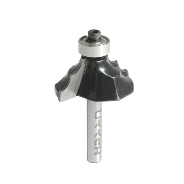 Broca para router de acero moldadura clásica con balero 1-3/8" zanco de 1/4" Urrea