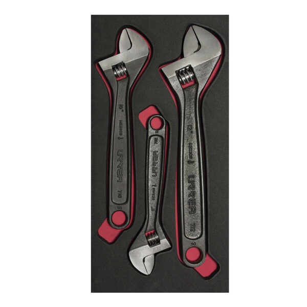 Juego de llaves ajustables fosfatizadas, 3 piezas Urrea
