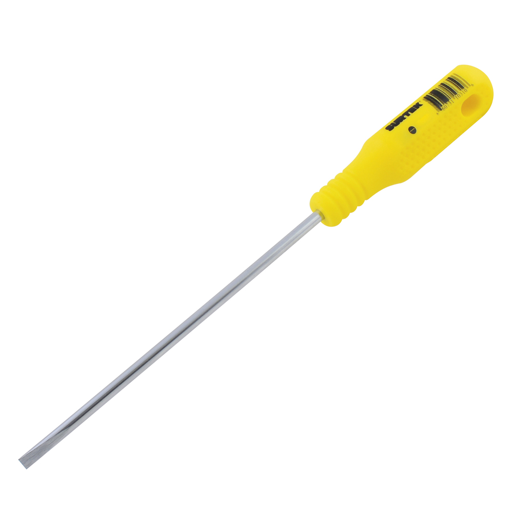 Destornillador con mango amarillo, punta cabinet 3/16" x 4" Surtek