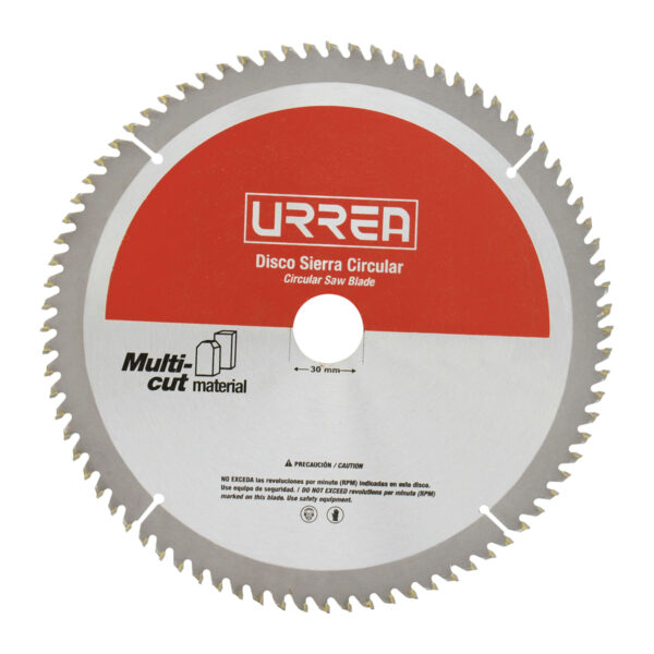 Disco para sierra circular para corte multi-material 100 dientes, 12" Urrea
