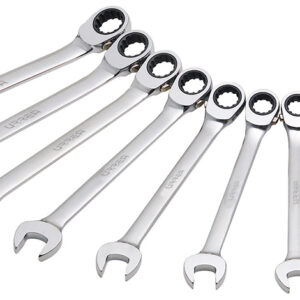 Juego de llaves combinadas pulido espejo de matraca spline rev en pulgadas, 9 piezas Urrea