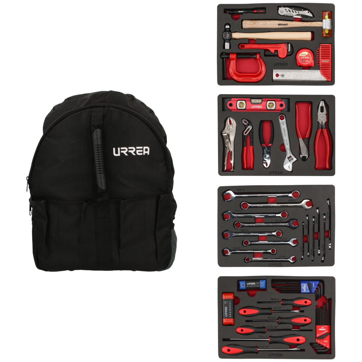 Juego combinado de herramienta, 39 piezas con mochila Urrea