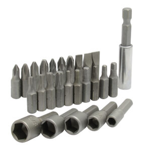 Juego combinado de puntas hexágono de 1/4" con adaptador magnético, 26 piezas Surtek