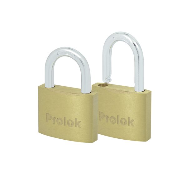 Juego de candados de latón cortos 40 mm, llave estándar, 2 piezas Prolok 10CAP