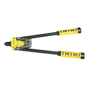 Remachadora tipo tijera de brazos largos con mango de neopreno Surtek 112516