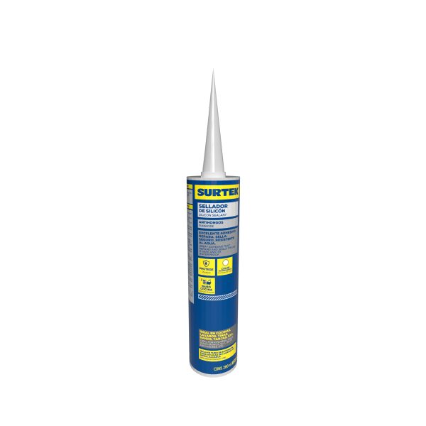 Silicon para baño y cocina, color transparente, 280 ml Surtek 113453