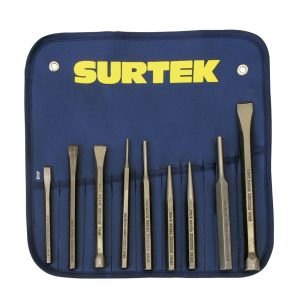 Juego de cinceles, puntos y botadores, 9 piezas Surtek 117194