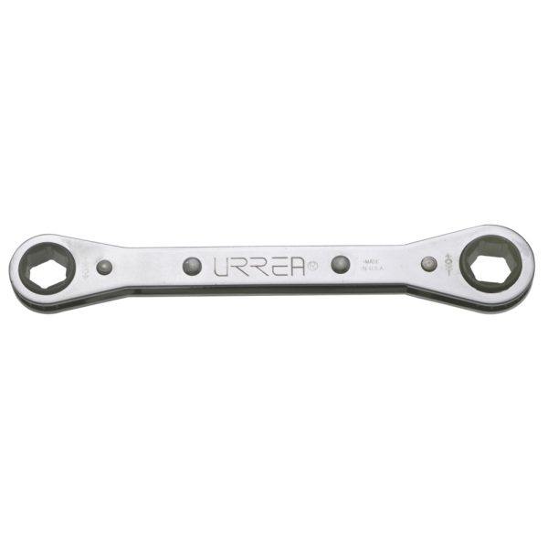 Llave de estrías pulido espejo plana de matraca métrica, 12 puntas, 19 x 21 mm Urrea 1197M