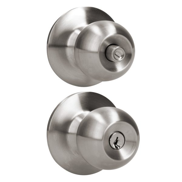 Pomo cilíndrico bola función recámara, acero inoxidable, llave estándar, blíster Prolok 11POP