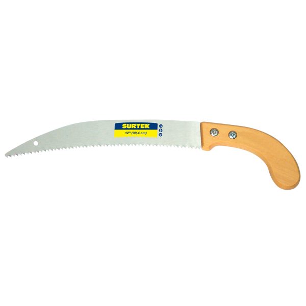 Serrucho de poda con mango de madera curvo 14" Surtek 120265