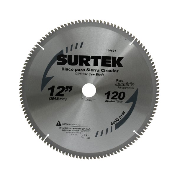Disco para sierra circular para corte madera 40 dientes, 10" Surtek 120621