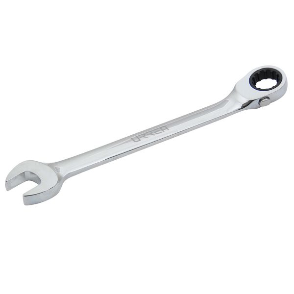 Llave combinada pulido espejo de matraca spline reversible en pulgadas, 7/16" Urrea 1214CMR