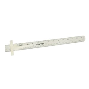 Regla de bolsillo de acero inoxidable 6" Surtek 122210