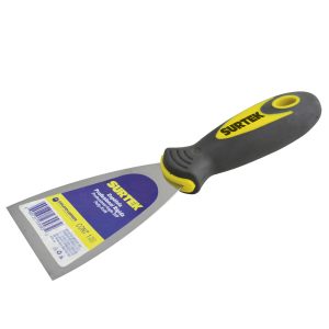 Espátula flexible de acero de alto carbón con mango bimaterial 3" Surtek 123033