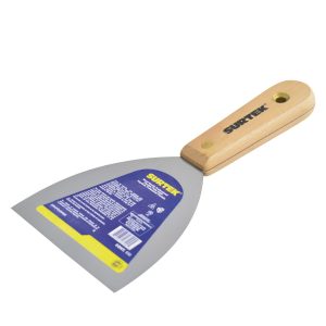 Espátula flexible de acero de alto carbón con mango de madera 3" Surtek 123103