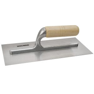 Llana lisa de acero al alto carbón con mango de madera 11" x 5" Surtek 123180