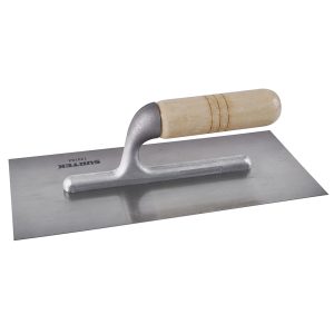 Llana lisa de acero al alto carbón con mango de madera 11" x 5" Surtek 123183