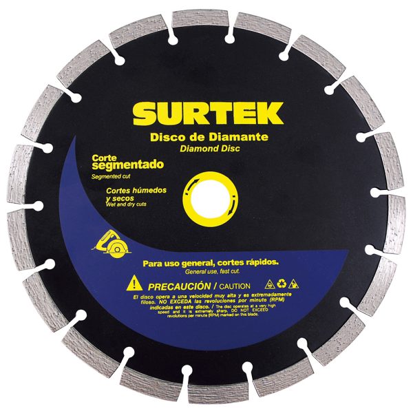 Disco de diamante segmentado, 4" Surtek 123471