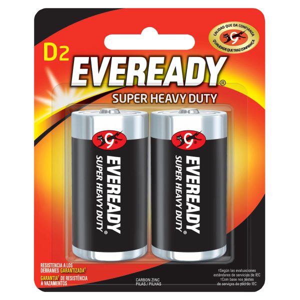Pila alcalina Eveready® "D", 2 piezas Surtek 1250-2