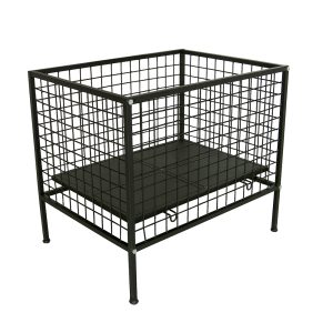 Botadero metálico negro 80 x 70 x 60 cm Surtek 126524