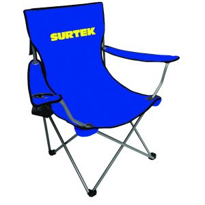 Silla plegable de loneta con porta vaso Surtek 127117