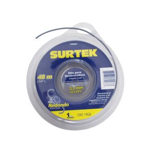 Nailon para desbrozadora doble blíster, 3.3 mm x 48 m Surtek 130267