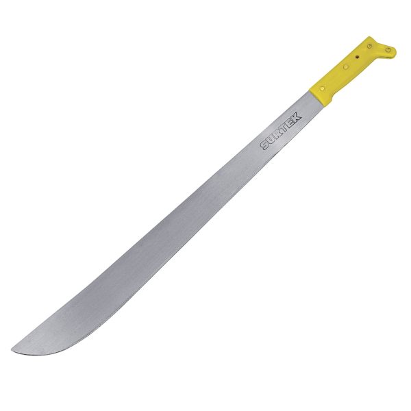 Machete laminado con mango amarillo recto 24" Surtek 130506
