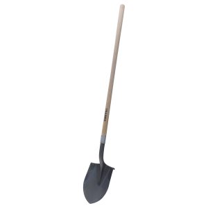 Pala con mango largo de madera con anillo crimpado, redonda Surtek 130626