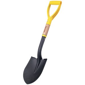 Pala cajuelera con mango de madera con puño metálico "D", redonda Surtek 130631