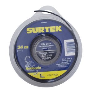 Nailon para desbrozadora doble blíster, 3.7 mm x 34 m Surtek 130800