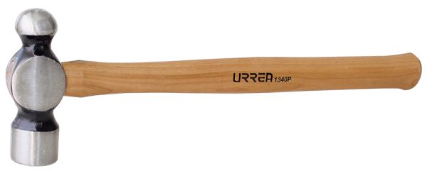 Martillo maquinado de bola con mango de madera hickory Americano de 16", 32 oz Urrea 1332P
