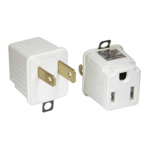 Adaptador clavija de aterrizado a polarizado ABS, 2 piezas Surtek 136074