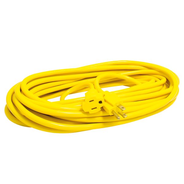Extensión eléctrica uso rudo aterrizada color amarillo, 5 m Surtek 136171