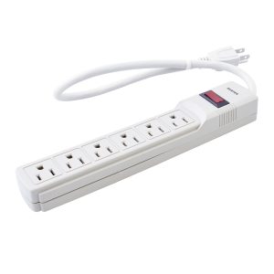 Supresor de picos 6 entradas cable 270 J de 45 cm Surtek 136220
