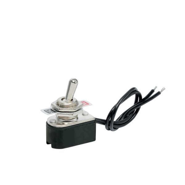 Apagador de palanca metal con cable de 14 cm 6 A, color blanco Surtek 136555