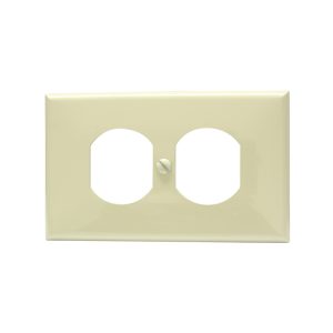 Placa doble plástica , línea estándar, color marfil Surtek 136600