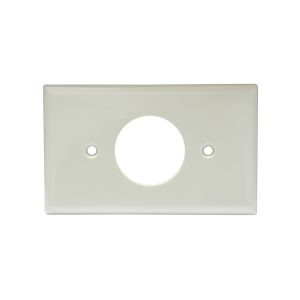 Placa sencilla plástica , línea estándar, color marfil Surtek 136601