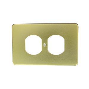 Placa doble de aluminio, línea estándar, color oro Surtek 136607