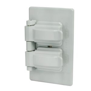 Placa doble plástica para intemperie, línea estándar, color gris Surtek 136612