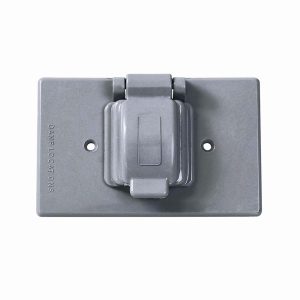 Placa sencilla plástica para intemperie, línea estándar, color gris Surtek 136613