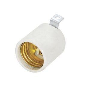 Portalámpara con soporte tipo escuadra de porcelana 4 cm Surtek 136677