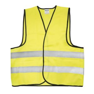 Chaleco de seguridad con cintas reflejantes plateadas amarillo unitalla Surtek 137378