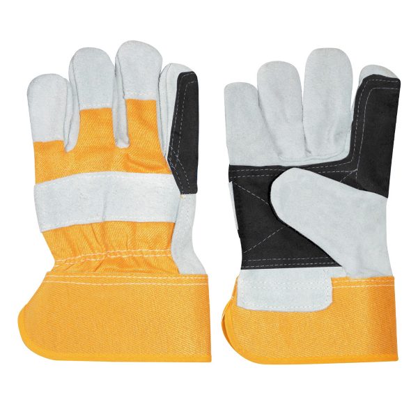 Guantes de carnaza y loneta reforzados unitalla Surtek 137389